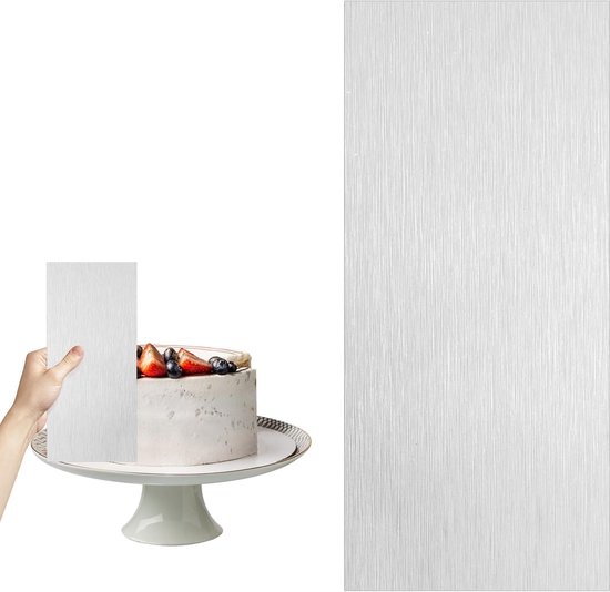 Taartschraper Zilver van Roestvrij Staal Taartgladder Taartspatel Taartschraper Taart Schraper Accessoires Keukenschraper Cake Scraper Spatel Keuken Bakken Taart voor Taart Buttercream DIY