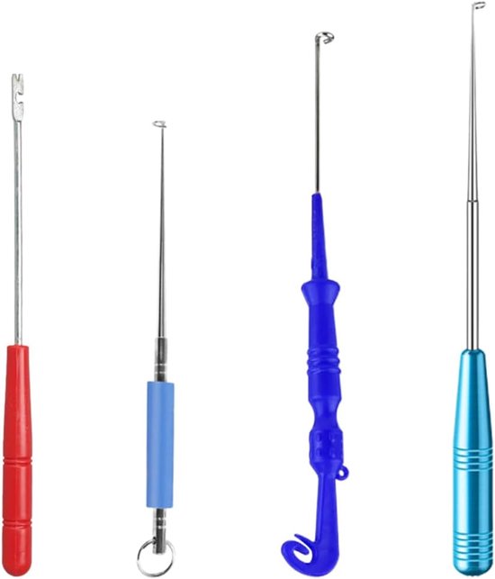 Tadipri 4 Sizes Stable Fishing Hook Remover Quick Sea Hook Remover, Portable Fish Heel Remover for Fishes, Hook Up with Magnets, for Small and Large Fish Heel Remover,