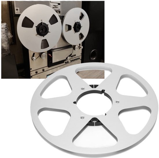 Takeup Reel 10 Inch - Lege Tape Haspel - Aluminium NAB-Flens - Hoge Prestaties - Geschikt voor 1/4 Inch Tapes - Extra Sterkte - Tapehaspel