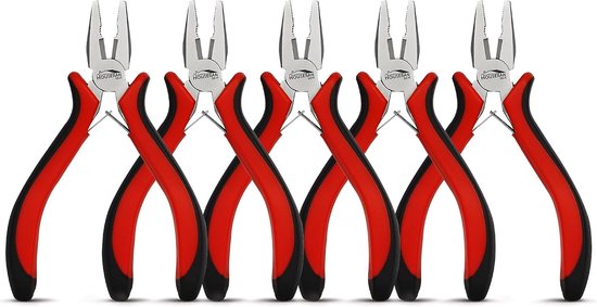 Tang 12,7 cm - 5 Pack Linemans Tang voor Sieraden Maken met Veerbelast voor DIY, Ambacht, Repareren