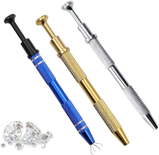 Tang 4 tanden parelhouder - 3 stuks 12 cm roestvrij staal piercing bal tang, piercing kogelhouder sieraden pincet prong pincet sieraden pick up gereedschap prong piercing kogelhouder