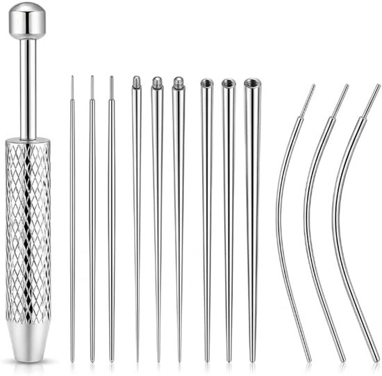 Tang, accessoireset met flexibel grijpgereedschap, sieradentang voor oor, neus, lippen en ring, reserveaccessoires en aanpassing