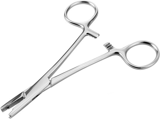 Tang, knutseltang, piercing tang voor balletjes, 13 cm lengte. Voor openingen van 3 mm. Beschikt over een zeer sterke grip, ideaal voor sieraden, kralen en