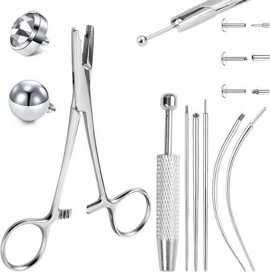 Tang voor piercing, naalden, voor het openen en wisselen van oorstekers, een onmisbaar accessoire voor oor- en neuspiercings