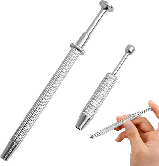 Tangset met vierkante voering, precisiegereedschap voor het openen en vastdraaien van kogeleindkappen, geschikt voor sierkralen, aluminiumlegering (kort + lang)