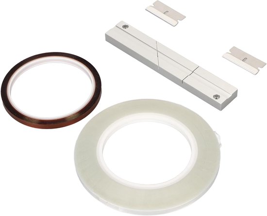 Tape Splicing Set 1/4 Inch - Universele Splicing Tape en Blok Kit voor Reel-to-Reel Recorders met Anodized Afwerking
