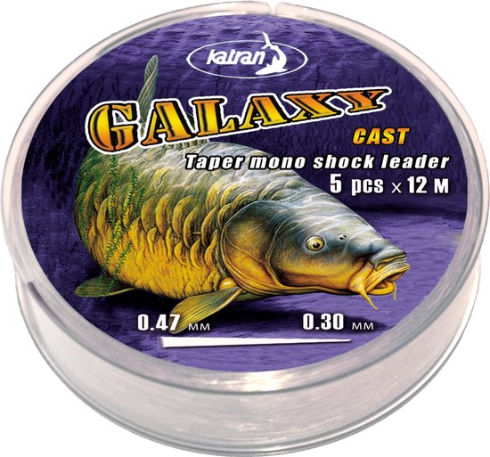 Taper mono shock leader GALAXY cast 0,26-0,47 mm van T