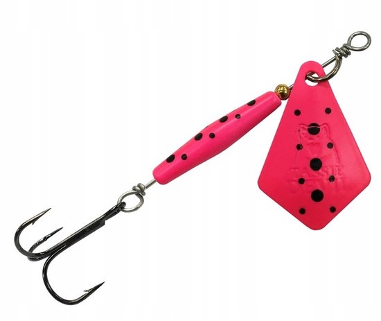 Tasmanian Devil Spinner 3,8 g - Roze Panterkleur van Merkloos