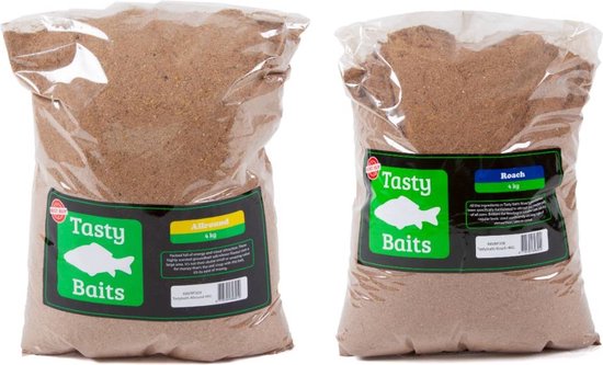 Tasty Baits Allround & Voorn Compleet Lokvoer - 2x 4kg - Lokvoer - Witvis - Kant en Klaar van Merkloos
