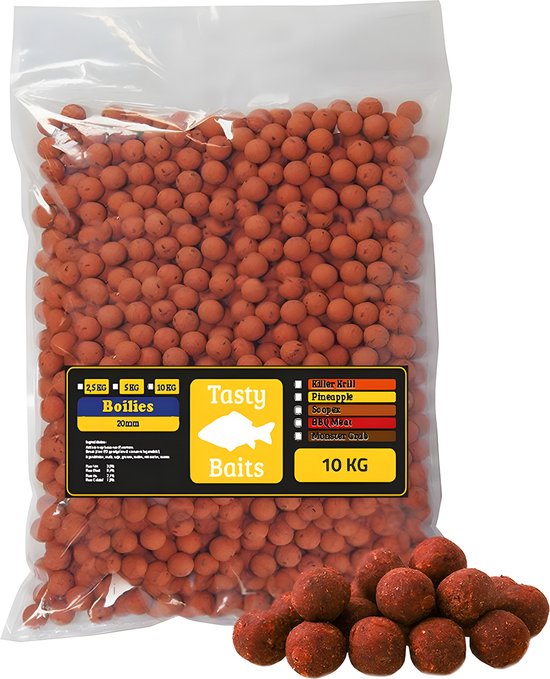 Tasty Baits - Killer Krill - Boilies- - 20mm - 10kg - Karper Aas - Karper Lokvoer - Karpervissen van Merkloos