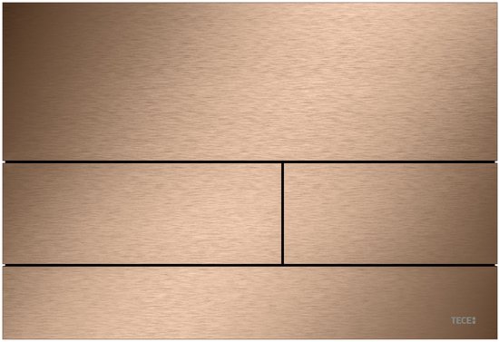 TECE TECEsquare II metalen WC-bedieningsplaat, roodgoud geborsteld (met anti-vingerafdruk), dual-flush-technologie, 9240848