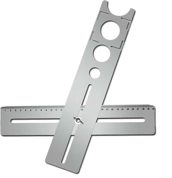 tegel gat locator, universele richting Jig nauwkeurige boorgat, 360 graden aanpassing gat locator, roestvrij staal ponsen meten DIY marmer ponsen tool