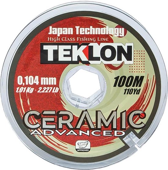 Teklon Ceramic Advanced vislijn 100 meter - hoogwaardige Japanse nylon lijn van Teklon met uitstekende slijtvastheid 0,165MM / 2,45KG