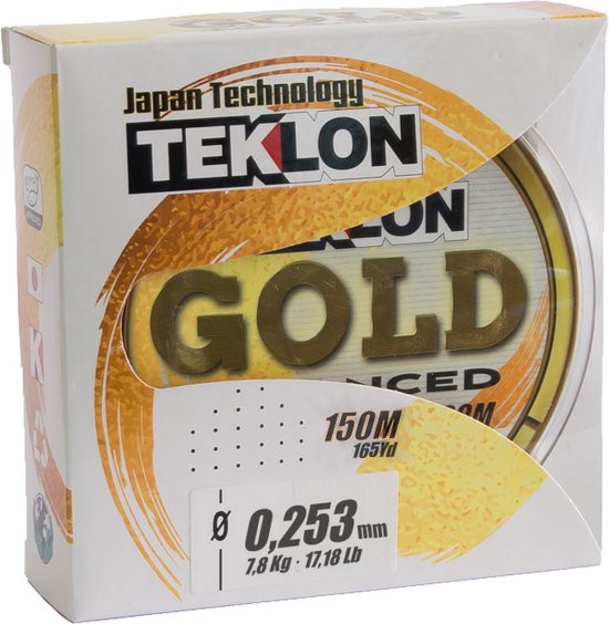 Teklon Gold Advanced vislijn 300 meter - Japanse premium nylon lijn van Teklon, verkrijgbaar in diverse diameters 0,172MM / 3,10KG van Merkloos