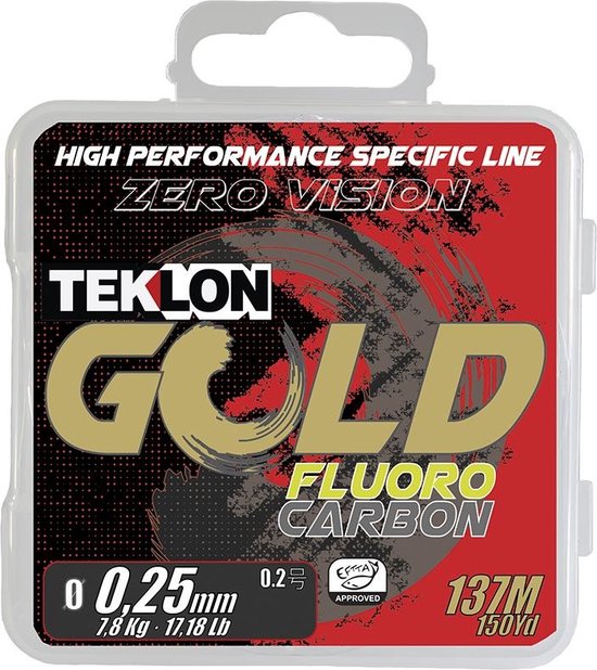 Teklon Gold Fluoro Carbon (137m) - Maat : 0.351mm - 10.37 kilo van Merkloos
