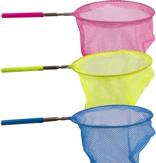Telescoop net 86cm neon 3ass van Merkloos