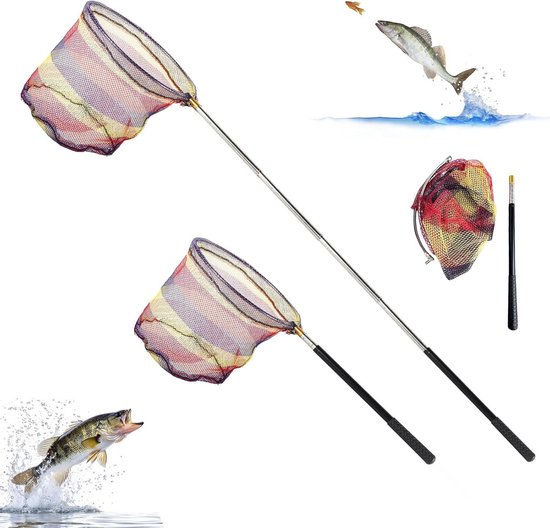Telescoop Schepnet - Visnet Kinderen - Vlinders Vangen - Uitschuifbare Steel - 41-150 cm - Zwart