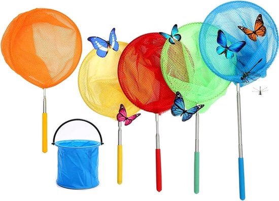 Telescoopvangnet - Insectennet - Vissersnet - Uittrekbaar net voor de tuin - Activiteiten in tuin en buiten