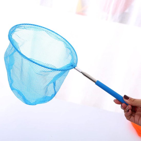 Telescopisch kinderschepnet, 2 stuks kindervlindernet met telescopische paal, buiten ideaal voor het vangen van insecten, vissen, buitenactiviteiten in de tuin, natuurwetenschappelijk verkenningshulpmiddel van T