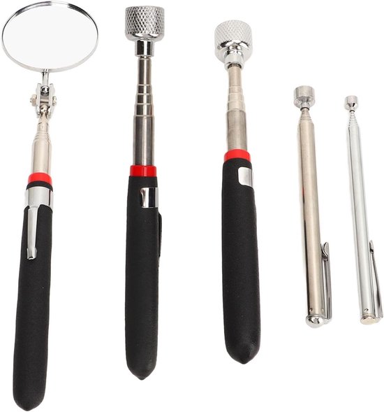 Telescopisch magnetisch oppakgereedschap, 15 lb, 10 lb, 3 lb, 1,5 lb, intrekbaar, ruimtebesparend, draagbaar, roestvrij staal, voor onderhoud van DeWalt