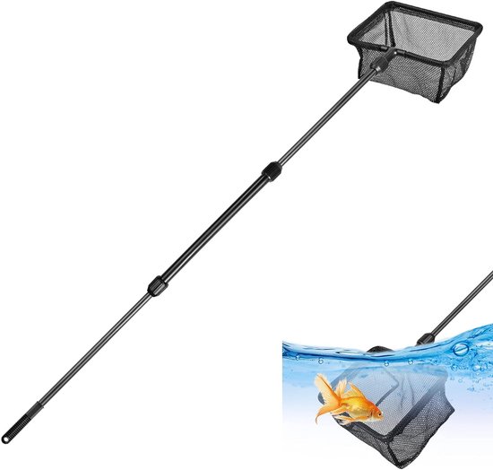 Telescopisch Schepnet van 105 cm voor Aquarium en Visserij, Opvouwbaar en Nylon, Ideaal voor Meren en Vijvers van Merkloos