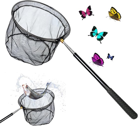 Telescopisch Schepnet voor Kinderen, 26-173 cm, Ideaal voor Vissen, Insecten Vangen en Spelen in het Water, Tuin en Strand