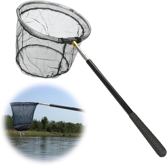 Telescopisch Schepnet Voor Kinderen en Volwassenen - Visnet 152 cm Outdoor Visaccessoires van Merkloos