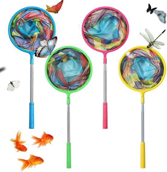 Telescopisch Schepnet voor Kinderen - Nylon - Uittrekbaar tot 99 cm - Voor Insecten en Vissen - Geschikt voor Buitenactiviteiten