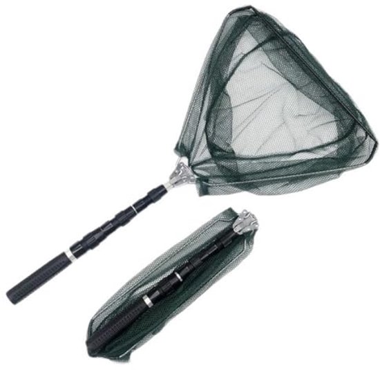 Telescopisch Schepnet voor Vissen, 126 cm, Opvouwbaar Nylon Visnet, Compact Inklapbaar, Outdoor Visschepnet voor Kinderen en Volwassenen van Merkloos