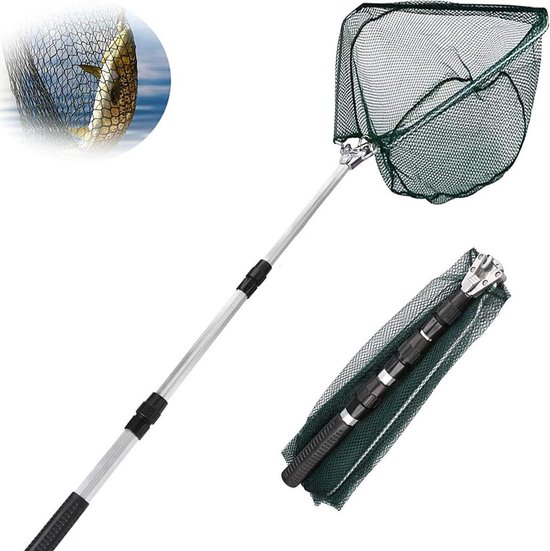 Telescopisch schepnet voor vissen - 13 m / 17 m - draagbaar vijvervisnet - karper schepnet - vogelvissen vrijgeven - Xndryan van Merkloos