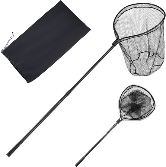 Telescopisch Visnet - Schepnet 238 cm - Uitschuifbare Steel - Visvriendelijk PVC-Gecoat Nylon Gaas - Aluminium - Antislip PE Handgreep