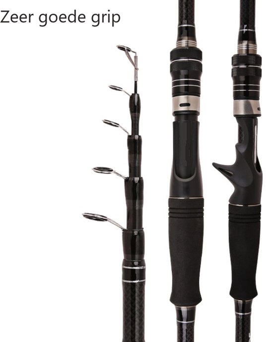 Telescopische Luxe Vishengel van Improducts - 270 cm / 2.70m Carbon - Superlicht, Sterk & Geschikt voor Karper én Zeevis van Improducts