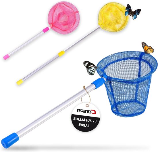 Telescopische schepnet voor kinderen - buiten vangnet - lengte 59-89 cm uittrekbaar van Merkloos