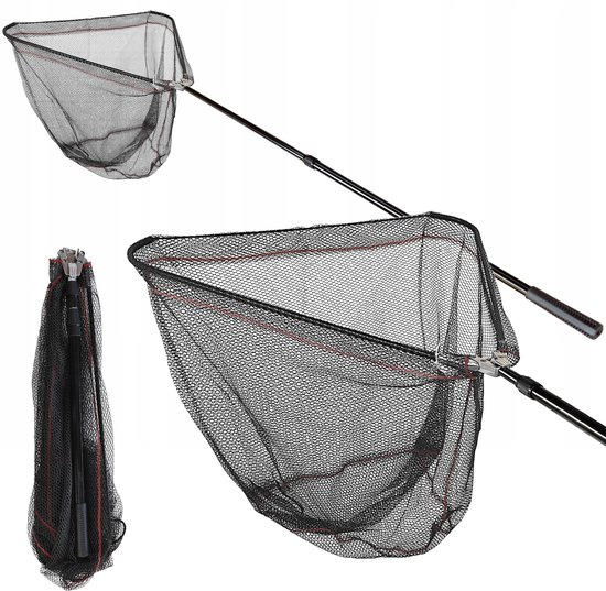 Telescopische Visnet met Rubberen Net - 210 cm van Merkloos