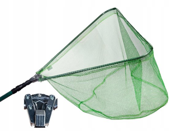 Telescopische Visnetsteel Rubber 280cm, 80x80cm van Merkloos