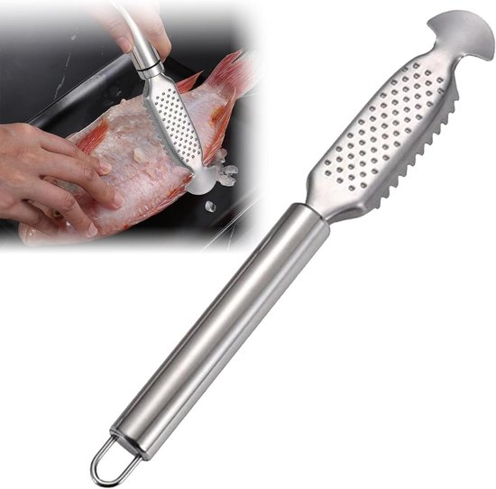 TEMGoods - Roestvrijstalen visschraper voor vissen schoonmaken en ontschubben van Merkloos