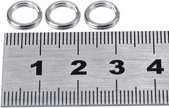TEMGoods - Split Ringen Set voor Vissen - 50 stks/100 stks - 7 Maten - RVS Visgerei - Aas Dubbele Cirkel - Split Ring Connector - 10# - 100 stuks splitringen. van TEMGoods