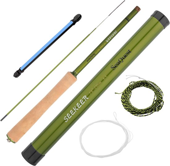 Tenkara Hengel 7'8" - Lichtgewicht 230 cm - Inclusief lijnen en vliegen - Ideaal voor onderweg - ShopVlot