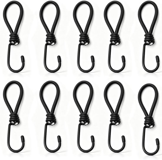 Tension Rubber with Hooks, 10 Pieces Expanders with Hooks, Versatile Rubber Tensioner with Hooks, Sail Tensioner for - ShopVlot