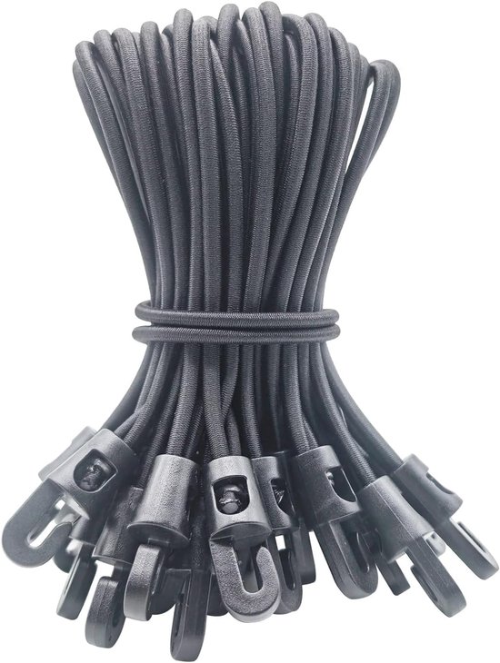 Tension Rubber with Hooks, 12 Pieces, Expander with Hooks, 15 cm, Tarpaulin Tensioner, Tent Rubber Tensioner, with - ShopVlot