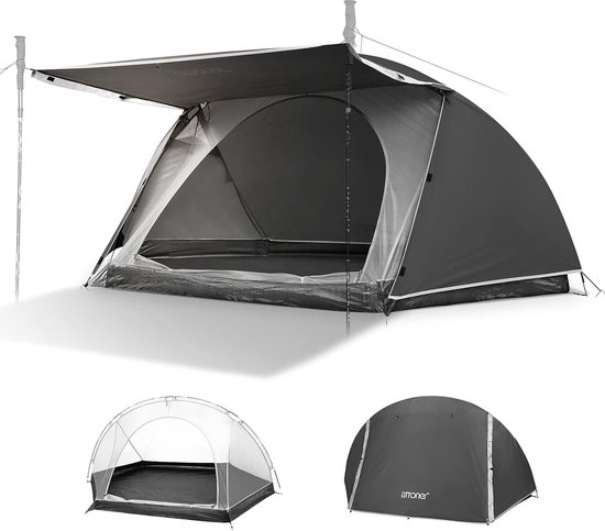 Tent, 1-2 personen koepeltent, ultralicht bivaktent, snelle opbouw, waterdicht, compact formaat voor trektochten, buitenactiviteiten, festivals, kamperen. van T