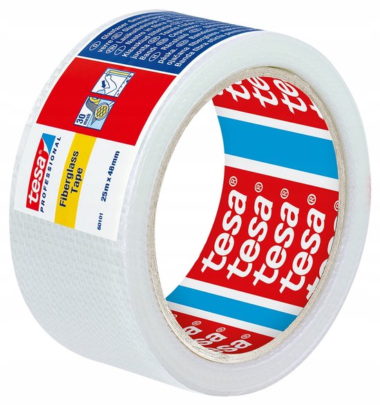 Tesa - Glasvezelband voor Gipsplaten - 25m x 48mm