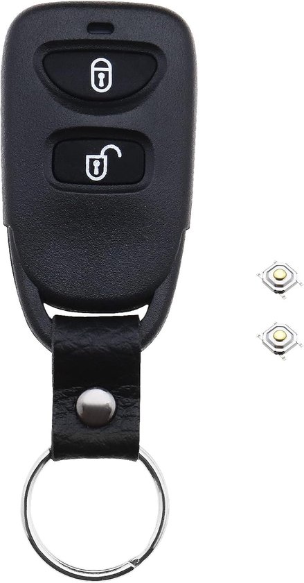 The Lord of the Tools Autosleutel Case Compatibel met Hyundai Elantra Santa Fe Matrix Trajet Vervanging Keyless Entry Smart Afstandsbediening Sleutelhanger Shell Behuizing 2 Knop