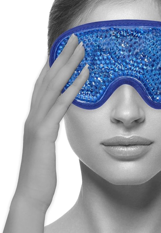 Thermisch Oogmasker - Warm en Koud Oogmasker met Gelparels - Voor Migraine, Vermoeide Ogen & Wallen - Verstelbare Band - Herbruikbaar - Zachte Fluwelen Zijde