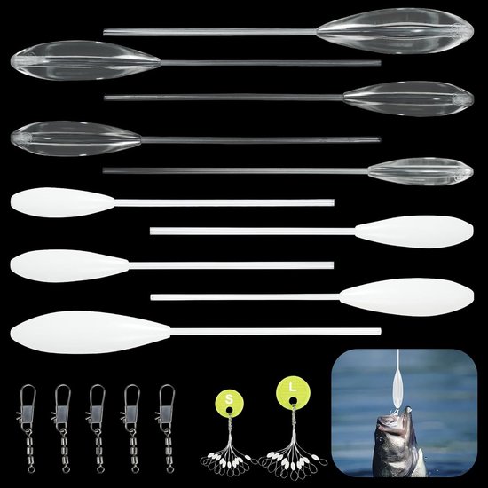Thijox - 17 Stuks Forellen Hengelaccessoires Set met 5 Drievoudige Wartels & 20 Rubberparels, Drijvende & Langzaam Zinkende Hengelaccessoires voor Vis