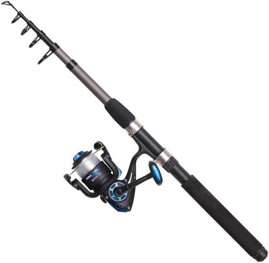 Thijox - DAM Full Tech Tele Spinning Combo - Telescopische Hengel 1.80m met 2000 Maat Reel - Lichtgewicht & Sterk voor Snoekbaars en Snoek - Perfect v
