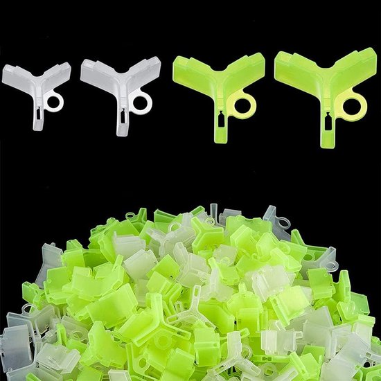 Thijox - Fishing Hook Protector - 120 Stuks Treble Hook Covers - Veiligheidsbescherming voor Vissen - Corrosiebestendig ABS Materiaal - Geel en Wit -