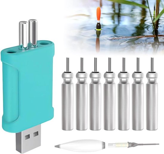 Thijox - LED Dobber Angelen Batterij CR 425 Oplaadbare Accu voor Verlichtingsdobbers, USB Oplaadbare CR425 Accu voor Vissen Accessoires, Milieuvriende