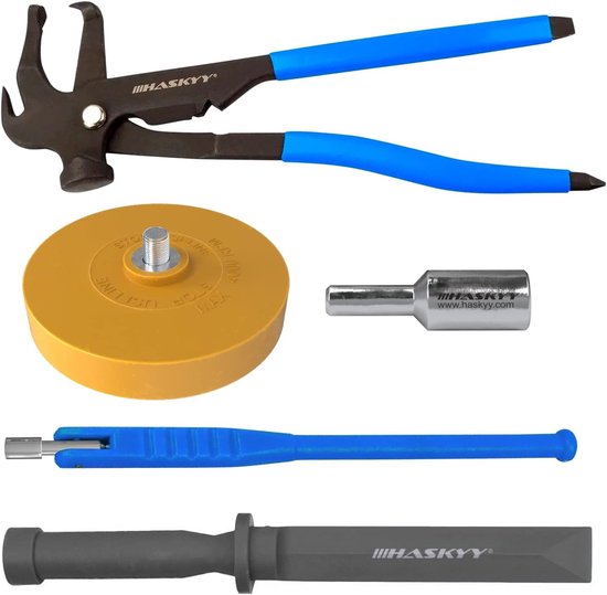 Tire Fitting Accessories Tools Glue Weights Scraper Remover Foil Eraser Valve Puller Balancing Pliers (with Pliers) - ShopVlot