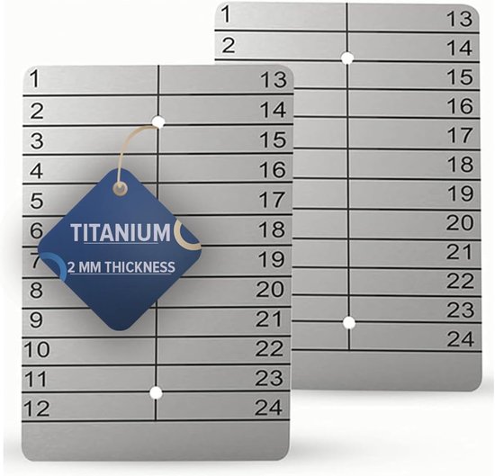 Titanium Metal Plate Crypto Seed Phrase Storage | Lazer Gegraveerd Cold Wallet voor Offline Back-up van Bitcoin, Ethereum en andere Cryptocurrencies